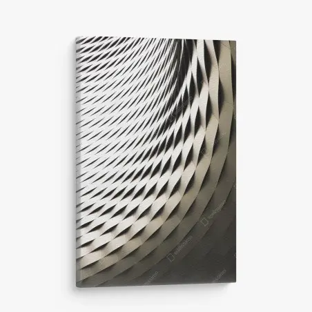 Tableau sur toile motif architectural ondulé et monochrome – Wallnifity®
