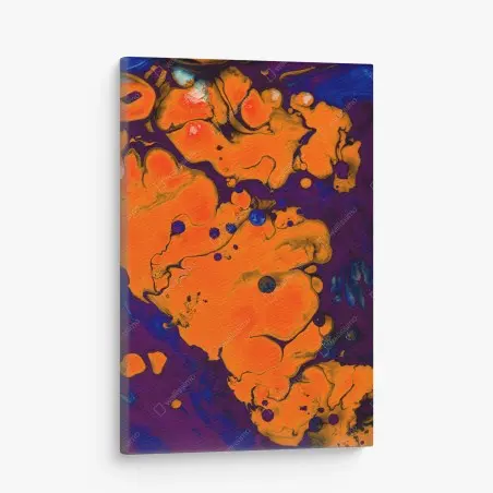 Tableau sur toile nuances d'orange sur fond violet profond – Wallnifity®