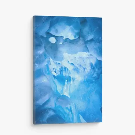 Tableau sur toile intérieur d'une grotte de glace bleue – Wallnifity®