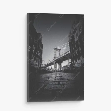 Tableau sur toile vue urbaine du pont Manhattan depuis Dumbo – Wallnifity®