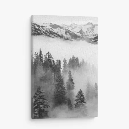 Tableau sur toile brume sur Giant Forest, Sierra Nevada – Wallnifity®