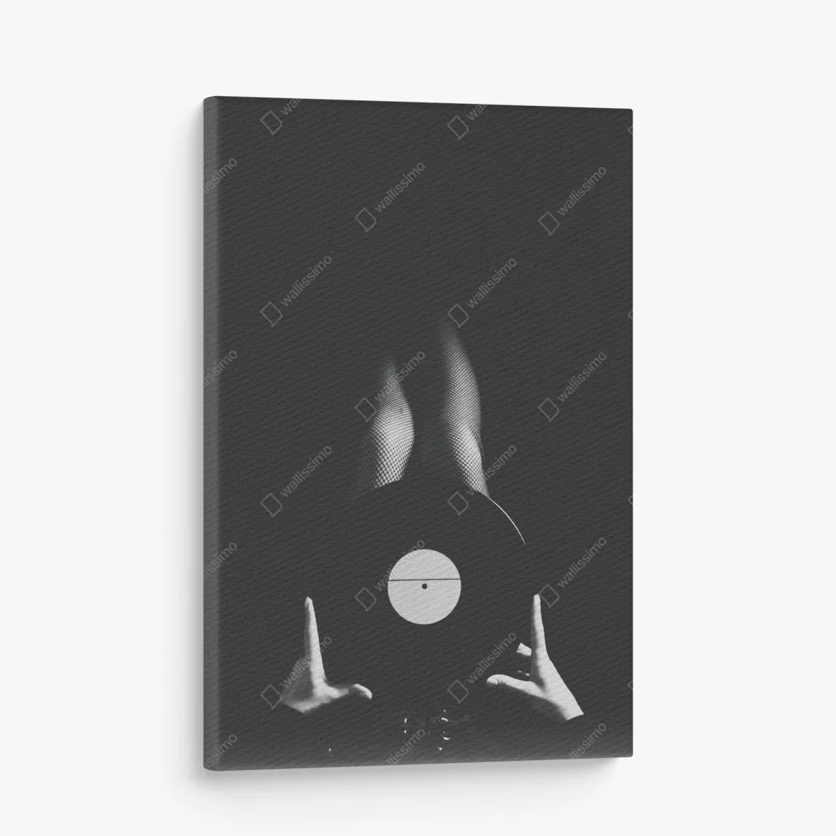 Tableau sur toile vinyle en contraste: silhouette en bas résille – Wallnifity® Tableau sur toile vinyle en contraste: silhouette en bas résille – Wallnifity®