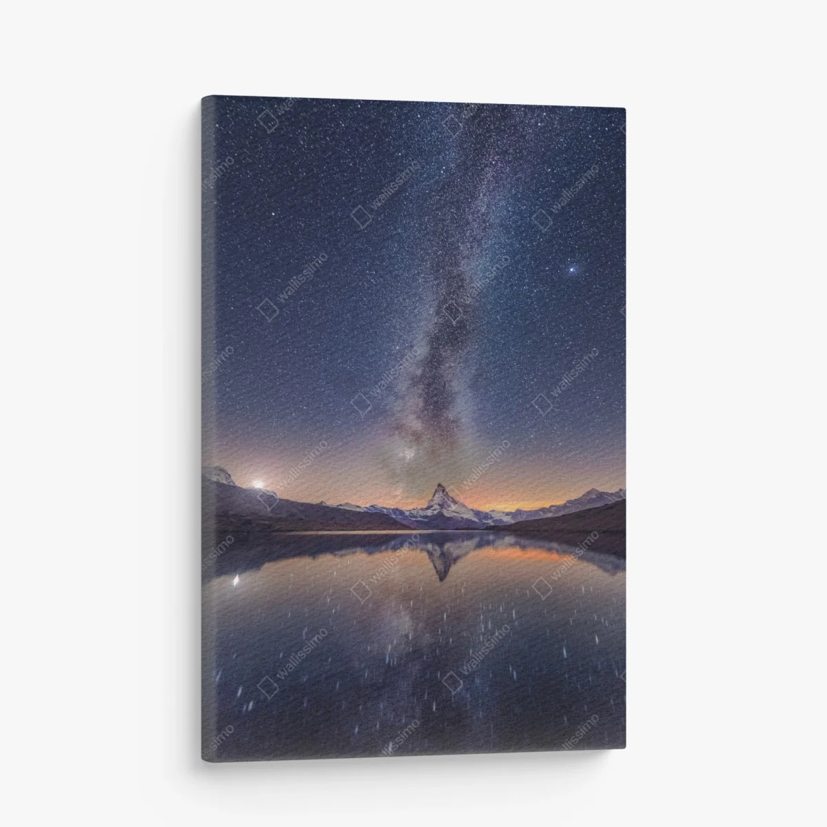 Tableau sur toile voûte céleste au-dessus d'un lac miroir – Wallnifity® Tableau sur toile voûte céleste au-dessus d'un lac miroir – Wallnifity®