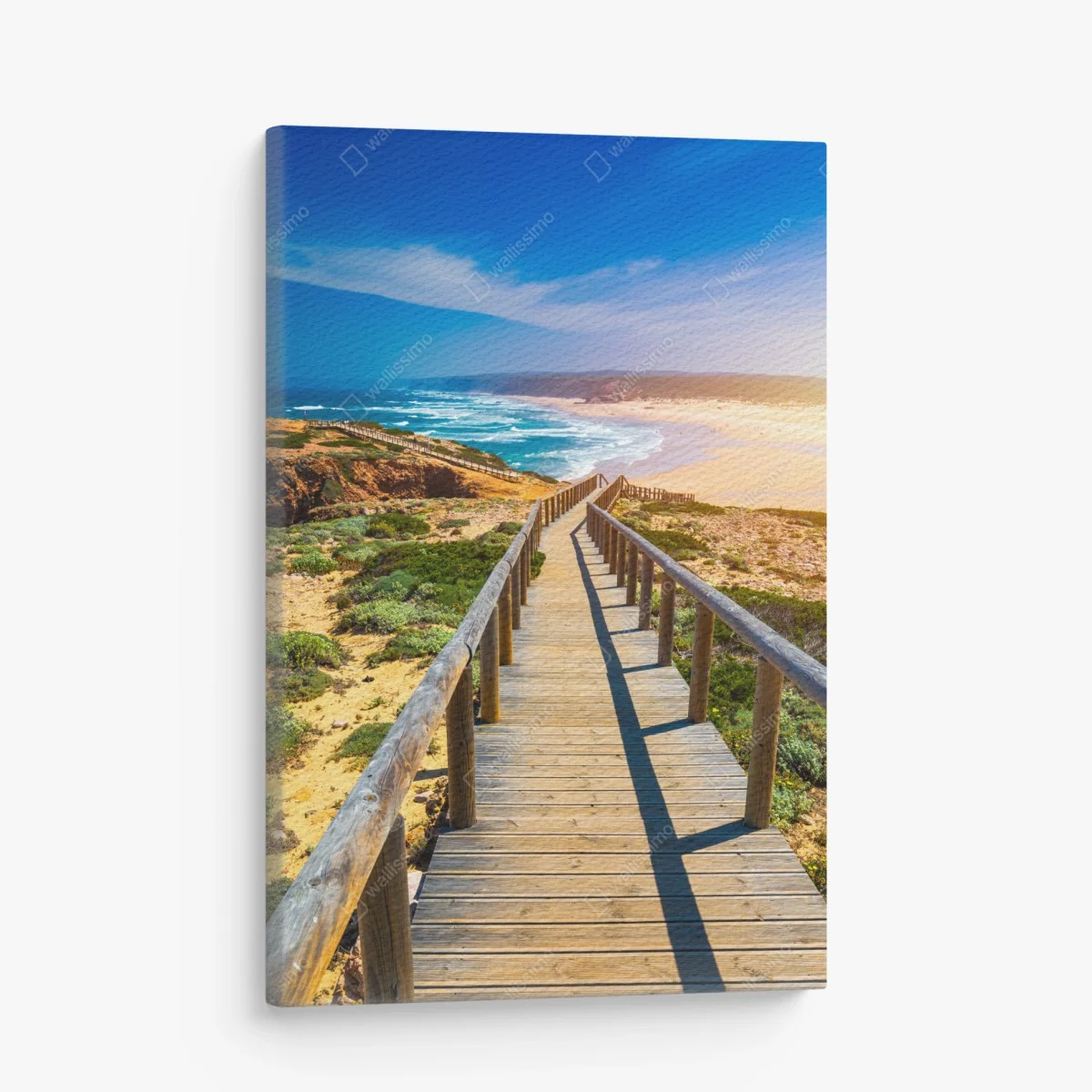 Tableau sur toile sentier en bois vers la plage de Praia da Bordeira – Wallnifity® Tableau sur toile sentier en bois vers la plage de Praia da Bordeira – Wallnifity®