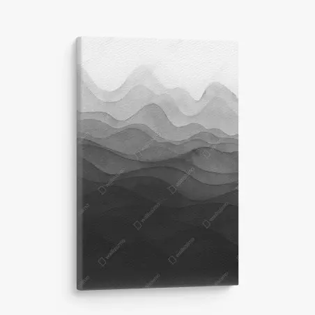 Tableau sur toile paysage montagneux en couches d'encre – Wallnifity®