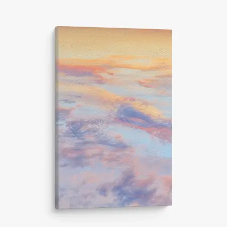 Tableau sur toile aube pastel et nuages dorés – Wallnifity®