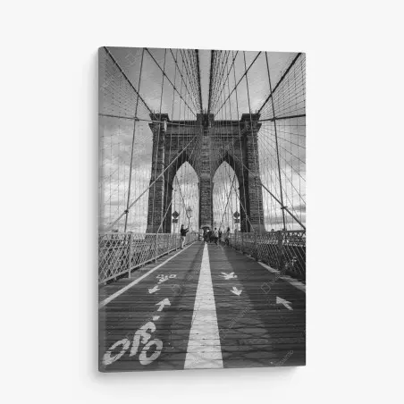 Tableau sur toile pont de Brooklyn en perspective – Wallnifity®