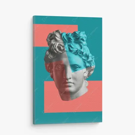 Tableau sur toile buste antique revisité en pop art – Wallnifity®