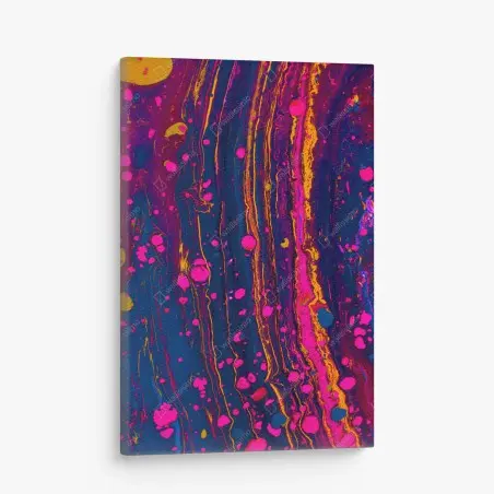 Tableau sur toile marbrures néon éclatantes – Wallnifity®