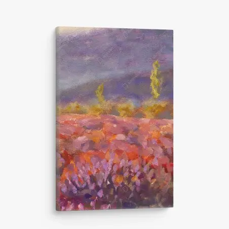 Tableau sur toile champ de lavande impressionniste en Provence – Wallnifity®