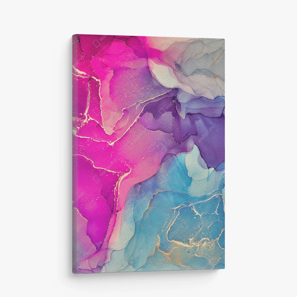 Tableau sur toile éclats marbrés fuchsia et turquoise – Wallnifity® Tableau sur toile éclats marbrés fuchsia et turquoise – Wallnifity®