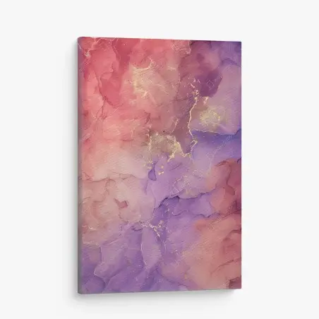Tableau sur toile marbre d'encre alcoolée aux reflets dorés – Wallnifity®