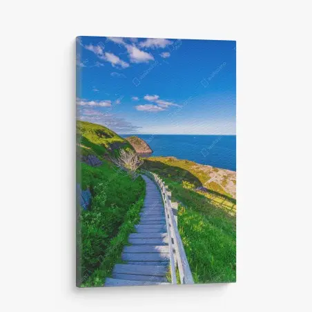 Tableau sur toile sentier côtier au bord de l'océan – Wallnifity®
