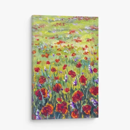 Tableau sur toile champ de coquelicots style Monet – Wallnifity®