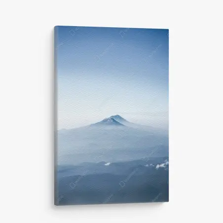 Tableau sur toile horizon brumeux et sommet enneigé – Wallnifity®