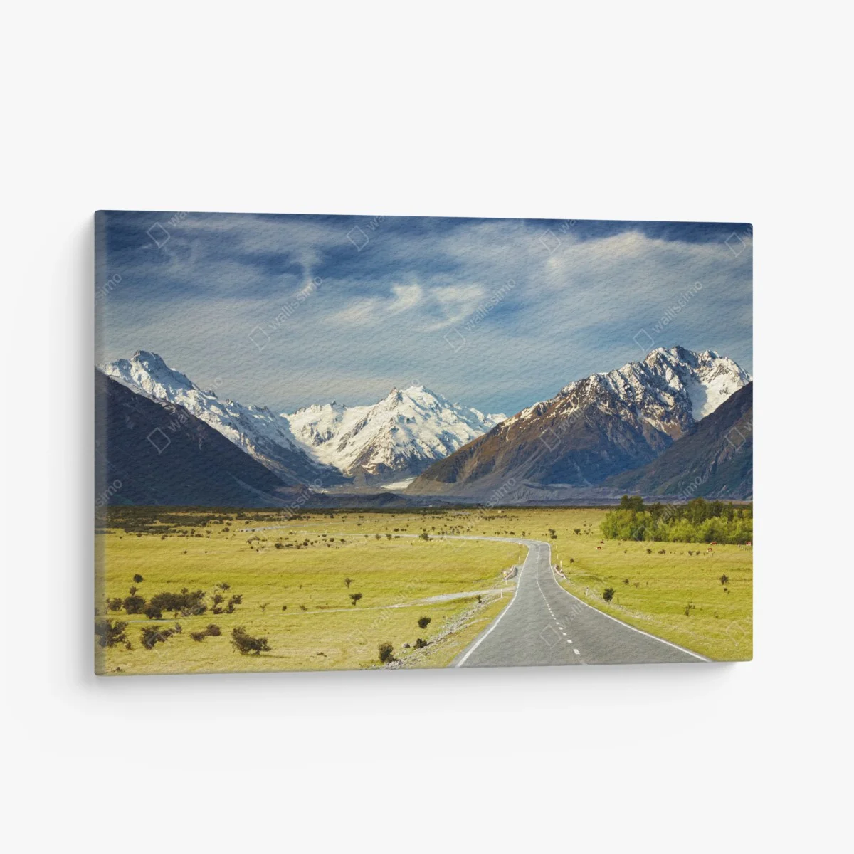 Tableau sur toile route panoramique vers les Alpes du Sud, Nouvelle-Zélande – Wallnifity® Tableau sur toile route panoramique vers les Alpes du Sud, Nouvelle-Zélande – Wallnifity®