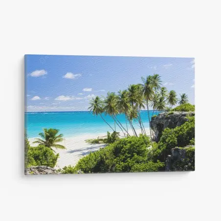 Tableau sur toile évasion tropicale à Bottom Bay, Barbados – Wallnifity®