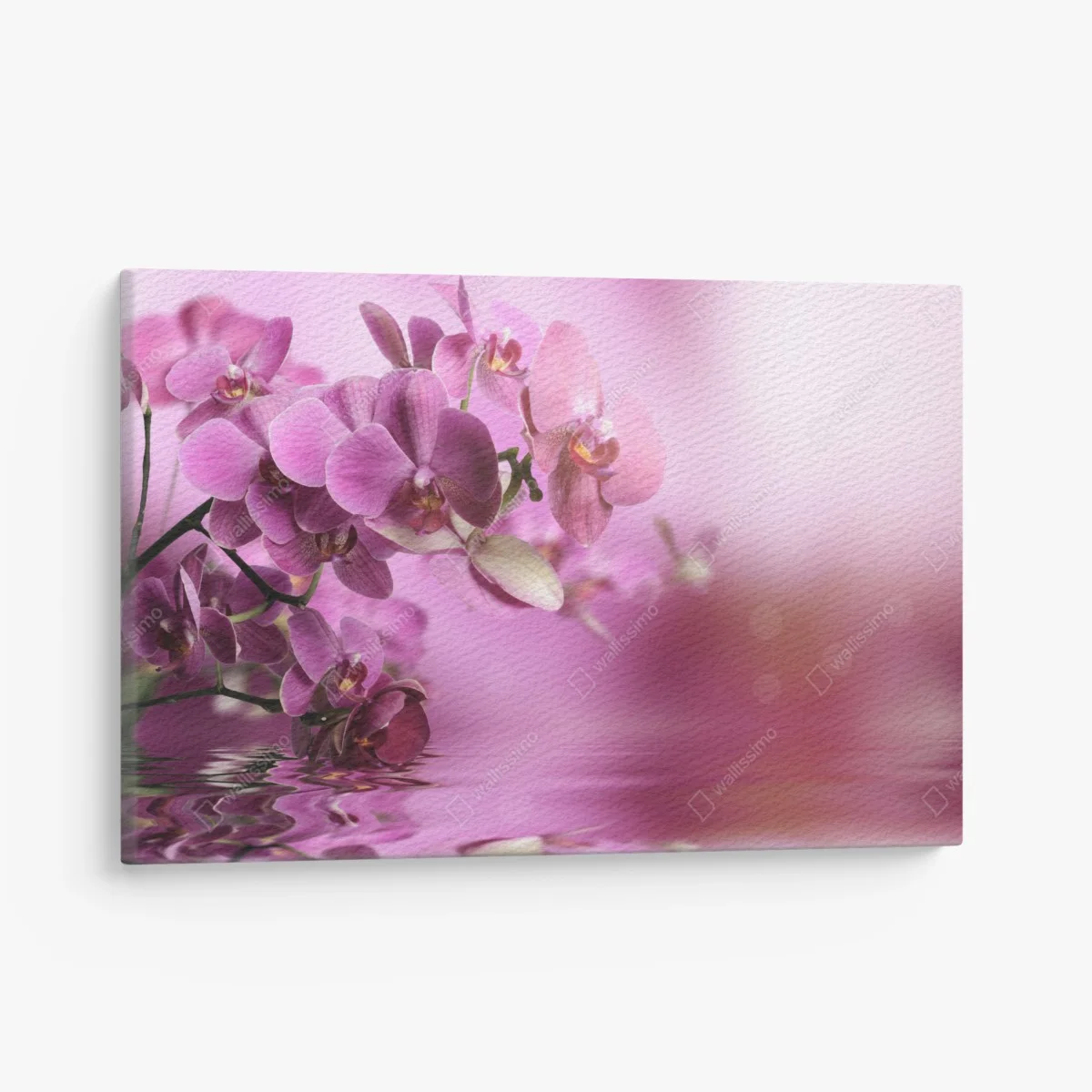 Tableau sur toile orchidées roses en reflet apaisant – Wallnifity® Tableau sur toile orchidées roses en reflet apaisant – Wallnifity®