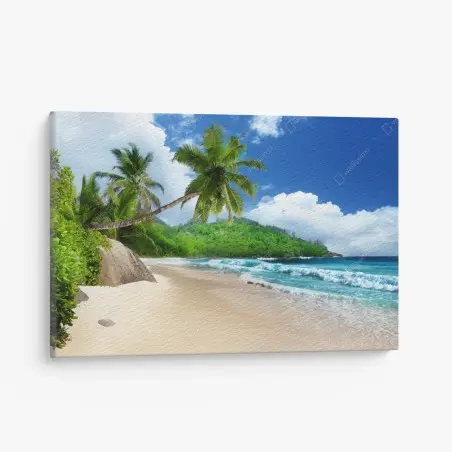 Tableau sur toile évasion tropicale à Mahé, Seychelles – Wallnifity®