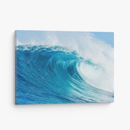 Tableau sur toile vague océanique bleue en mouvement – Wallnifity®
