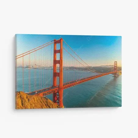 Tableau sur toile vue emblématique du Golden Gate à San Francisco – Wallnifity®