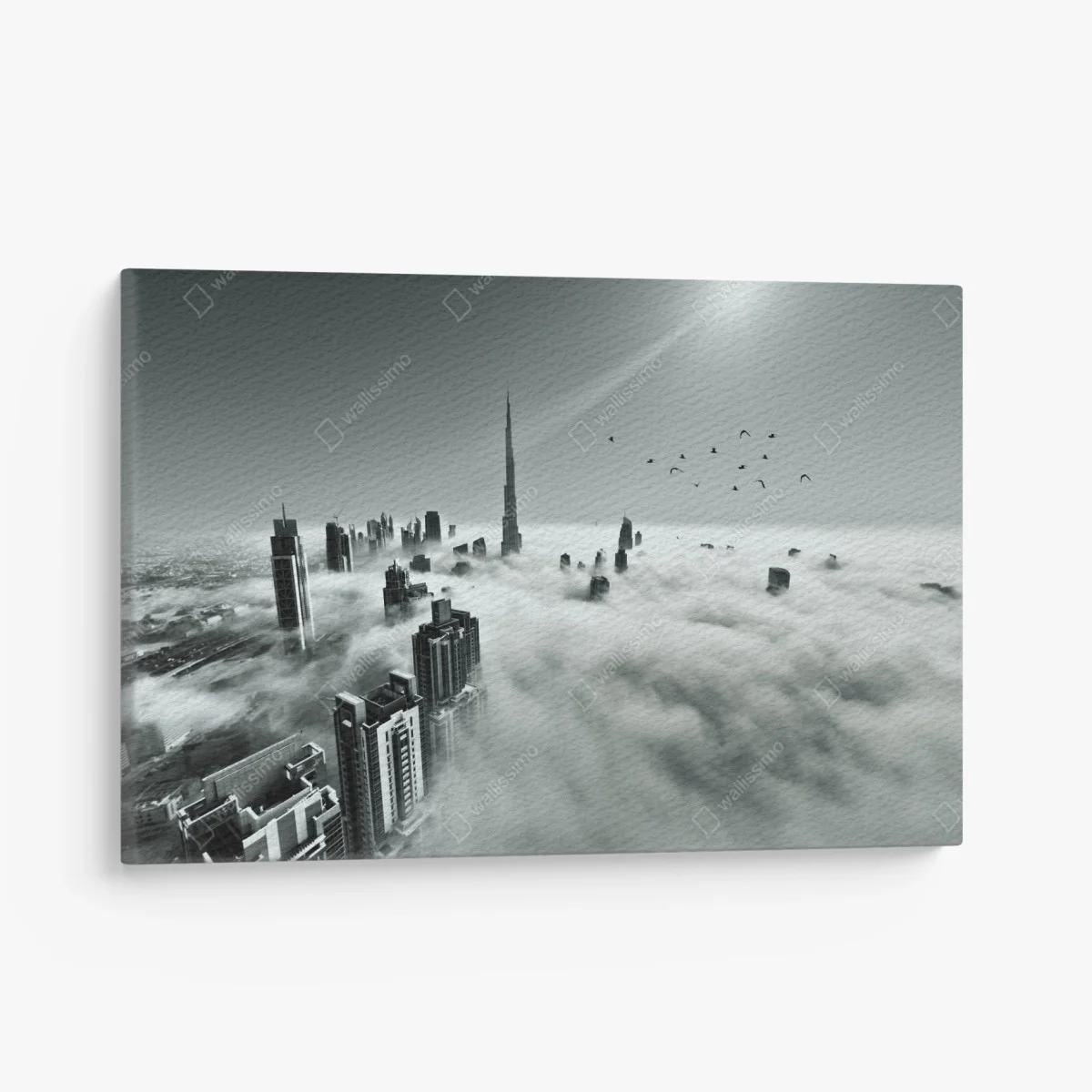Tableau sur toile Dubaï dans la brume urbaine – Wallnifity® Tableau sur toile Dubaï dans la brume urbaine – Wallnifity®