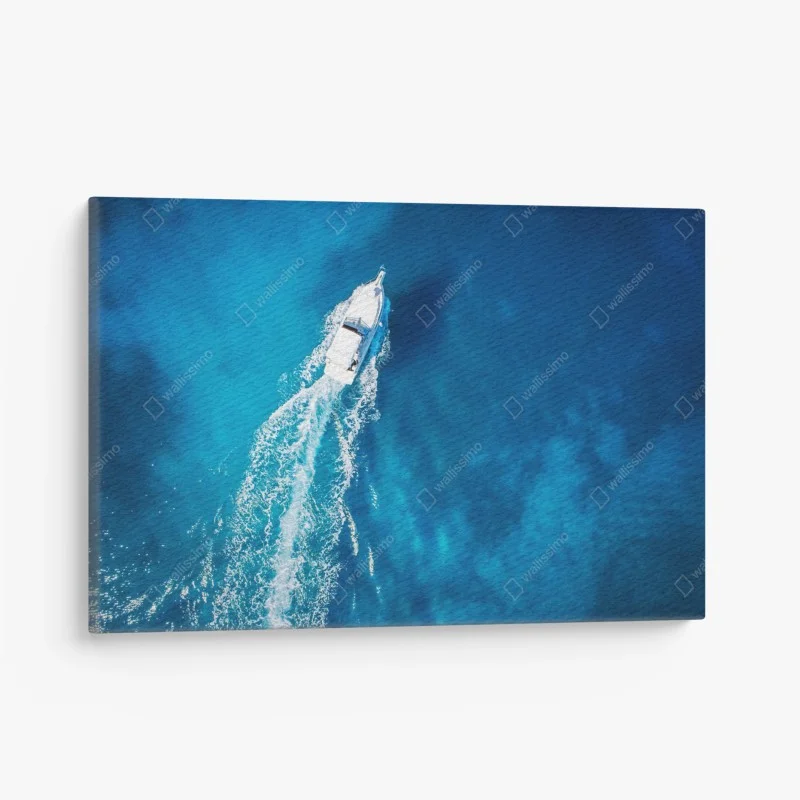 Tableau sur toile évasion en yacht sur eaux turquoises – Wallnifity®
