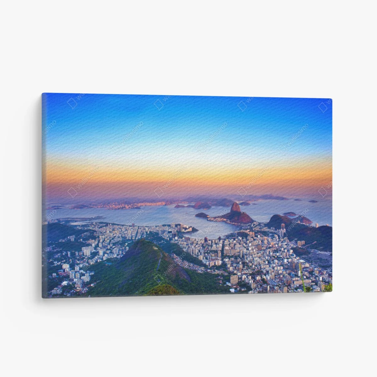 Tableau sur toile panorama coloré de Rio de Janeiro au coucher du soleil – Wallnifity® Tableau sur toile panorama coloré de Rio de Janeiro au coucher du soleil – Wallnifity®