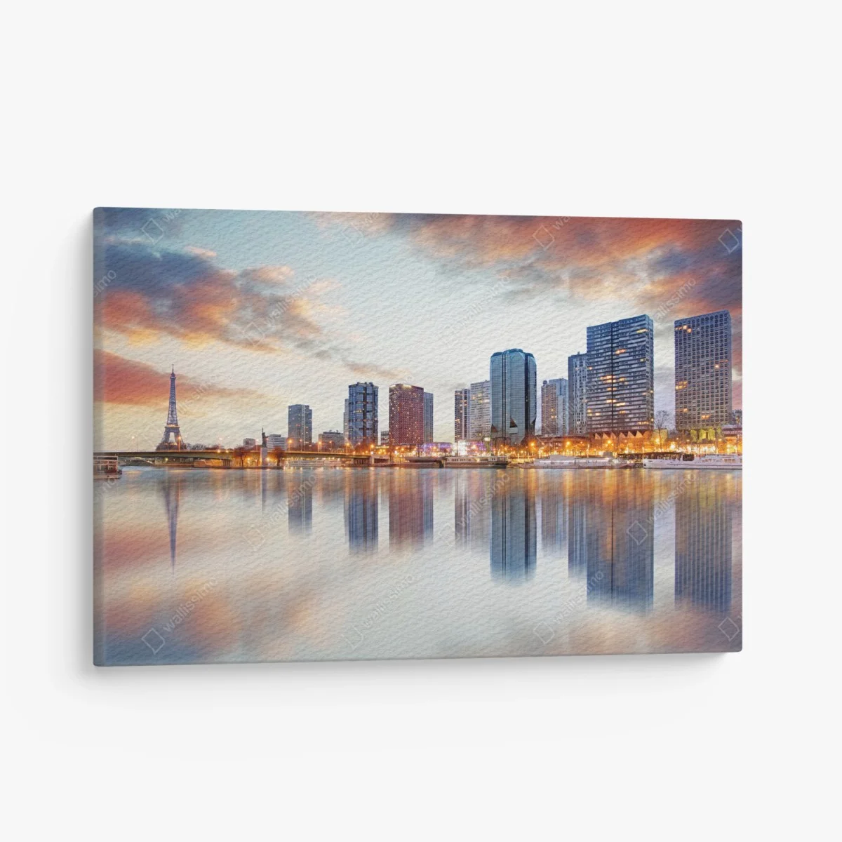 Tableau sur toile crépuscule sur la ligne d'horizon de Paris – Wallnifity® Tableau sur toile crépuscule sur la ligne d'horizon de Paris – Wallnifity®