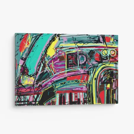 Tableau sur toile explosion chromatique abstraite – Wallnifity®