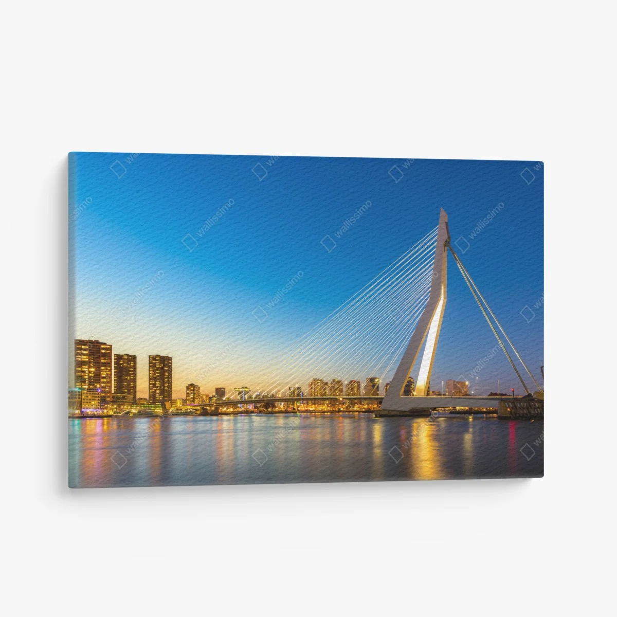 Tableau sur toile coucher de soleil sur l'Erasmusbrug à Rotterdam – Wallnifity® Tableau sur toile coucher de soleil sur l'Erasmusbrug à Rotterdam – Wallnifity®