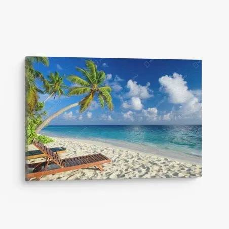 Tableau sur toile havre tropical aux Maldives – Wallnifity®