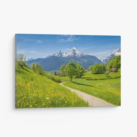 Tableau sur toile paysage des Alpes au printemps – Wallnifity®