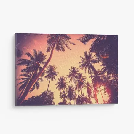 Tableau sur toile crépuscule tropical vintage – Wallnifity®