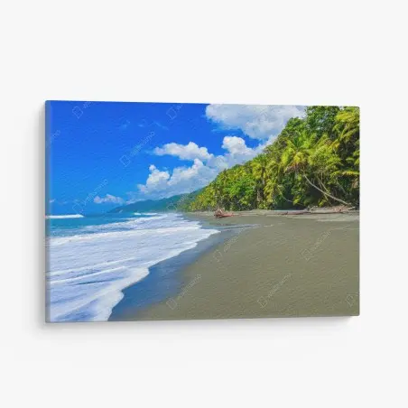 Tableau sur toile plage sauvage de Corcovado, Costa Rica – Wallnifity®