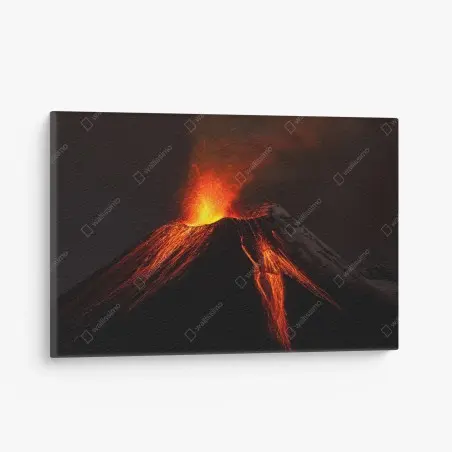 Tableau sur toile éruption volcanique incandescente – Wallnifity®