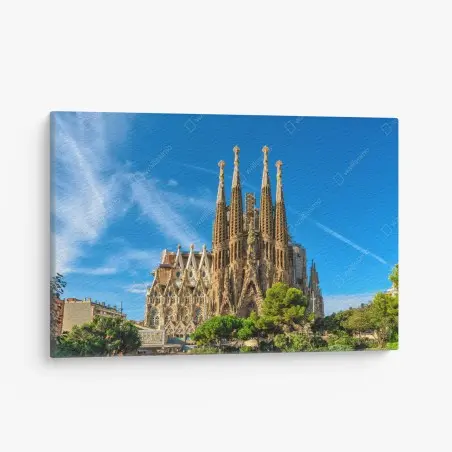 Tableau sur toile vue iconique de la Sagrada Família – Wallnifity®