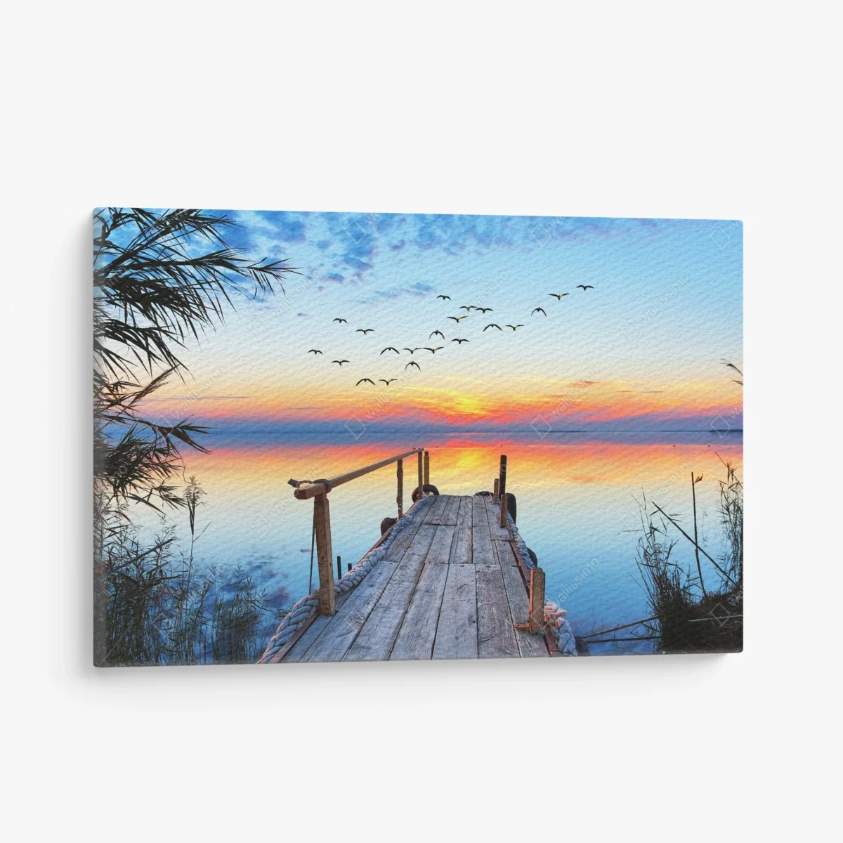 Tableau sur toile jetée au coucher de soleil sur le lac – Wallnifity® Tableau sur toile jetée au coucher de soleil sur le lac – Wallnifity®