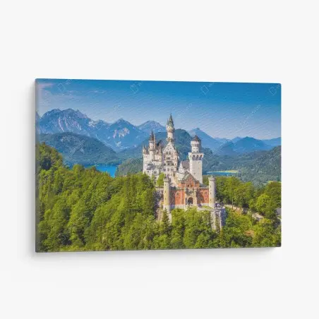 Tableau sur toile château de Neuschwanstein au cœur des Alpes – Wallnifity®