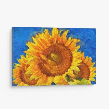 Tableau sur toile tournesols éclatants style post-impressionniste – Wallnifity®