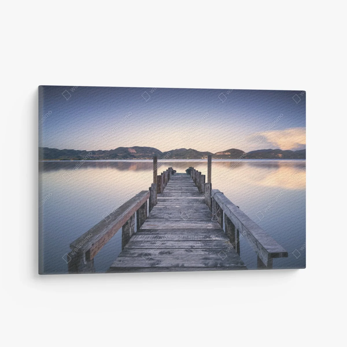 Tableau sur toile jetée en bois au crépuscule à Massaciuccoli – Wallnifity® Tableau sur toile jetée en bois au crépuscule à Massaciuccoli – Wallnifity®
