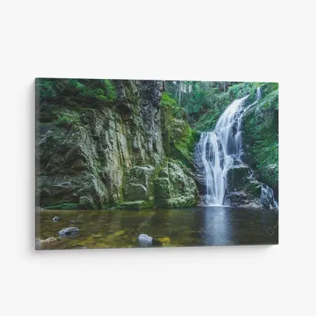 Tableau sur toile cascade de Kamienczyk au cœur des Karkonosze – Wallnifity®