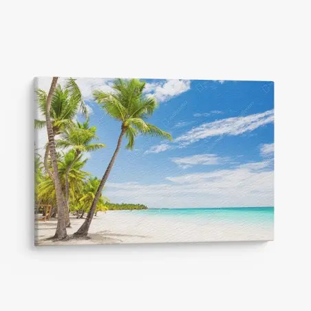 Tableau sur toile oasis de palmiers à Punta Cana – Wallnifity®
