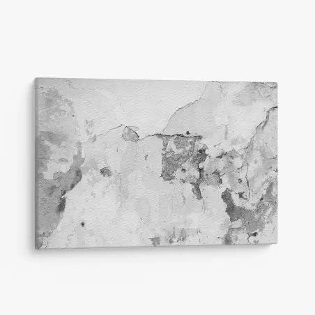 Tableau sur toile texture murale écaillée en noir et blanc – Wallnifity®