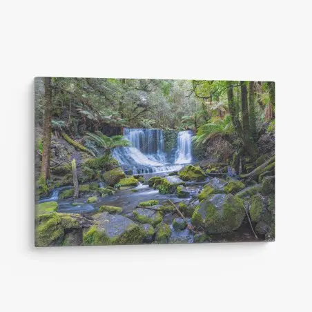 Tableau sur toile cascade sereine au cœur de la forêt – Wallnifity®