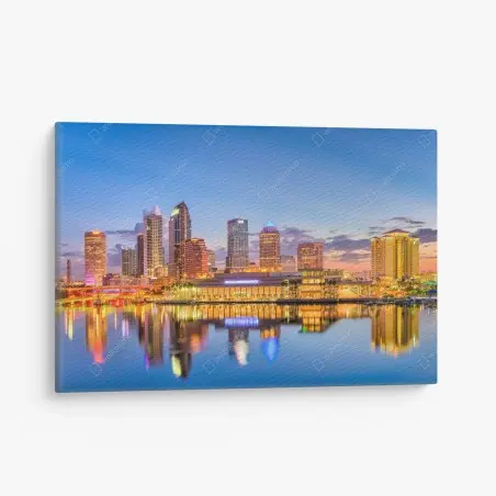 Tableau sur toile horizon nocturne de Tampa – Wallnifity®