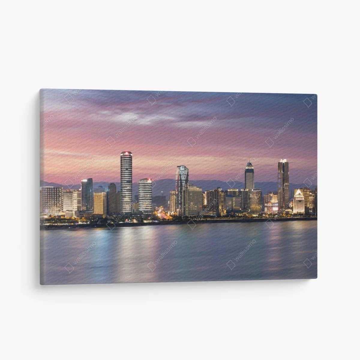 Tableau sur toile coucher de soleil sur la ligne d'horizon urbaine – Wallnifity® Tableau sur toile coucher de soleil sur la ligne d'horizon urbaine – Wallnifity®