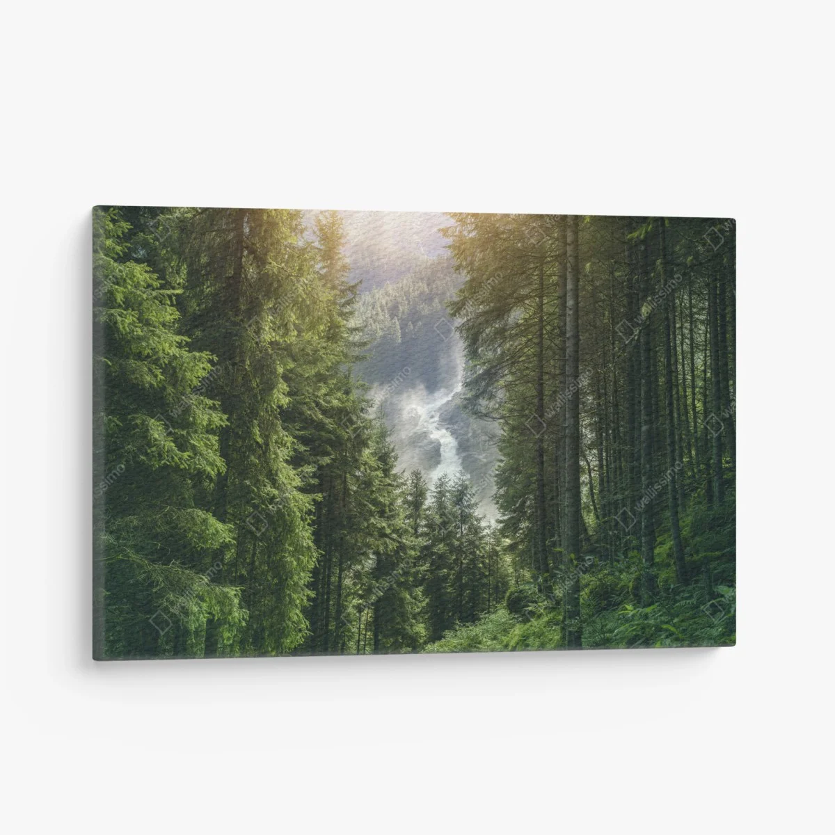 Tableau sur toile cascade de Krimml dans la forêt alpine – Wallnifity® Tableau sur toile cascade de Krimml dans la forêt alpine – Wallnifity®