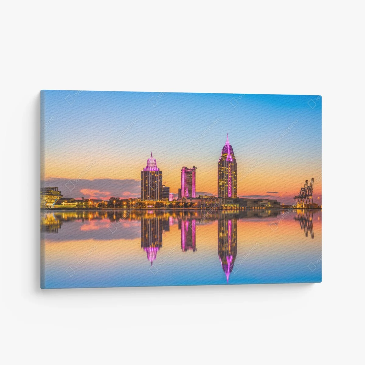 Tableau sur toile skyline de Mobile au coucher de soleil – Wallnifity® Tableau sur toile skyline de Mobile au coucher de soleil – Wallnifity®