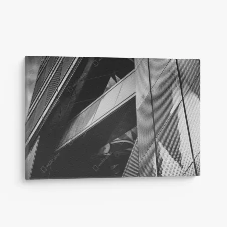 Tableau sur toile perspective géométrique d'une façade urbaine – Wallnifity®